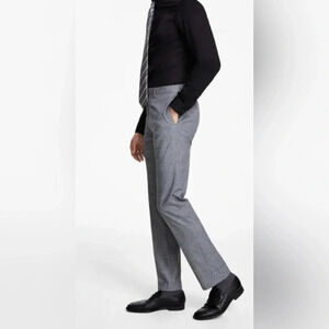 Calvin Klein Men's Blue/Gray 100% Cotton Micro Striped Career Trousers 34x32 EUC